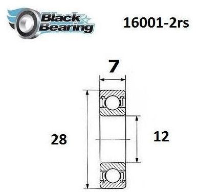 Roulement B5 - BLACKBEARING - 16001-2rs