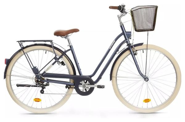 Produit Reconditionné - Velo de ville BTWIN Elops 520 Cadre Bas Bleu nuit