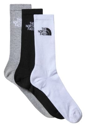 The North Face Multi Sport Unisex Mid-Calf Socks Grey/White/Black (3 Pairs)