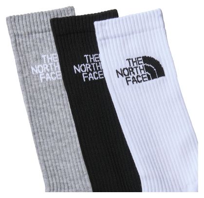 Chaussettes Mi-Mollets Unisexe The North Face Multi Sport Gris/Blanc/Noir (3 Paires)