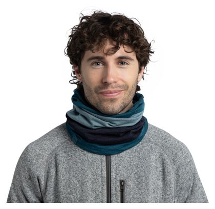 Move Block Teal Merino Neck Warmer