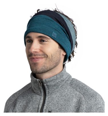Move Block Teal Merino Neck Warmer