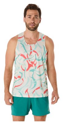 Asics Road All Over Print Tank Beige Homme