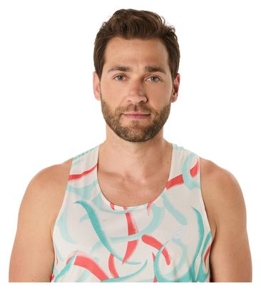 Asics Road All Over Print Tanktop Beige Herren