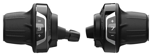 Juego de palancas Shimano RevoShift SL-RV400-L/SL-RV400-7R (indicador óptico de marchas) 3x7S Negro