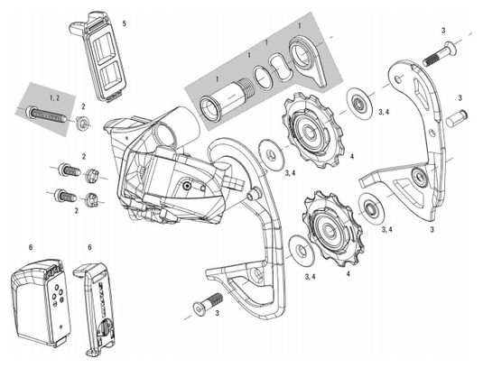 Kit de tornillos eTap Sram Red