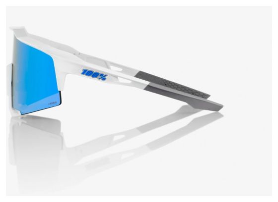 100% Speedcraft Brille Weiß - HiPER Gläser Verspiegeltes Multilayer Blue