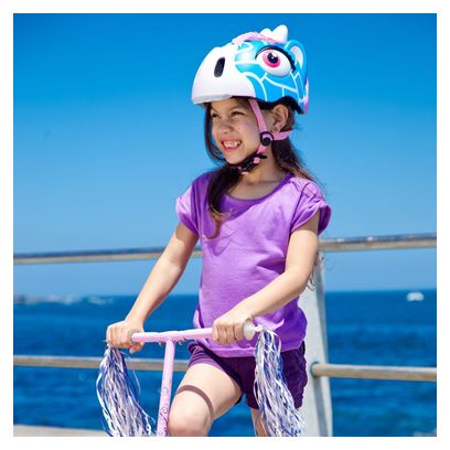 Casque de Vélo pour enfants | Girafe Bleue | Crazy Safety | Certifié EN1078