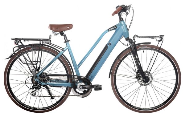 Produit Reconditionné - Vélo de Ville Électrique Bicyklet Camille Shimano Acera/Altus 8V 504 Wh 700 mm Bleu
