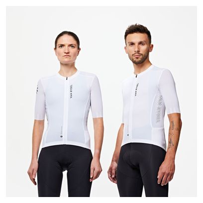 Unisex Van Rysel Racer 2 kurzärmeliges Trikot Weiß