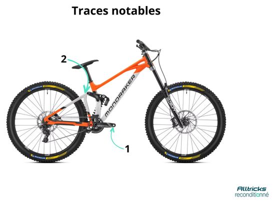 Refurbished Produkt - Mondraker Summum Sram GX DH 7V 29'' 29'' Mountainbike All-Suspenduced Weiß/Orange 2023