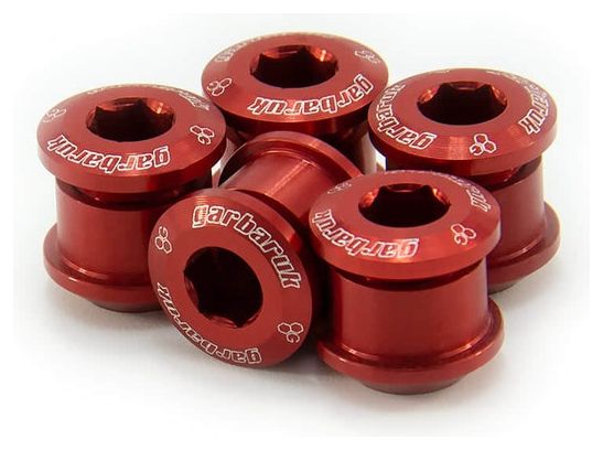 Set di 5 viti per piatto Garbaruk M8 x 0,75 rosso