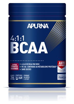 Voedingssupplement Apurna BCAA 4:1:1 Red Fruits - 400g Jar