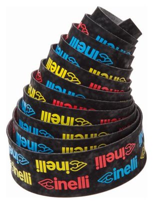 Cinelli Logo Velvet Bar Tape Black / Multicolor