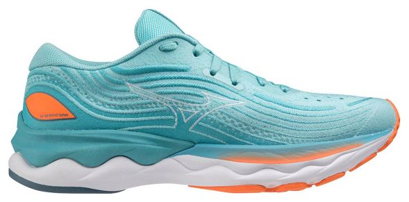 Running Shoes Women Mizuno Wave Skyrise 4 Blue Orange