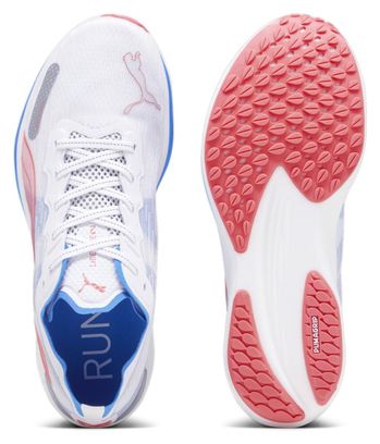 Chaussures Running Puma Liberate Nitro 2 Blanc / Bleu / Rouge