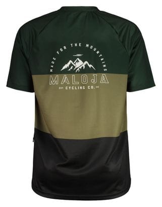 Short Sleeve MTB Jersey Maloja BarettiM. Multi Black/Green