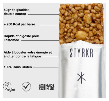 Barretta energetica Styrkr BAR50 Datteri/mandorle/fiori di sale - 75g