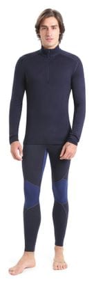 Baselayer Icebreaker 1/2 Zip Merino 260 Tech Bleu