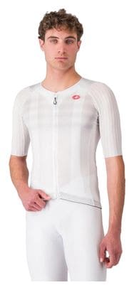 Maillot à Manches Courtes Castelli Aero Race 8S Homme Blanc