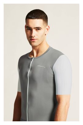 Maillot vélo à manches courtes Craft ADV Aero Beige/Blanc Homme