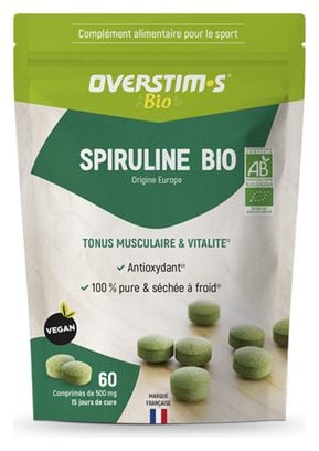 OVERSTIMS Food Supplement SPIRULINA 60 capsule pill-box