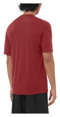 Salomon Ultra All Day All Mountain Short Sleeve Shirt Men's Red