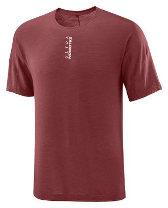 Salomon Ultra All Day All Mountain Short Sleeve Shirt Men's Red