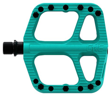 Pair of OneUp Small Composite Turquoise Blue Pedals