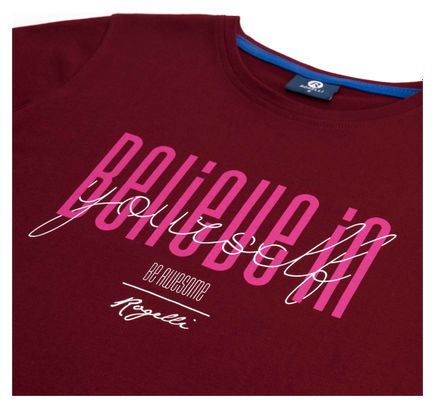 T-Shirt De Sport Manches Courtes Rogelli Graphic T-Shirt - Femme - Bordeaux