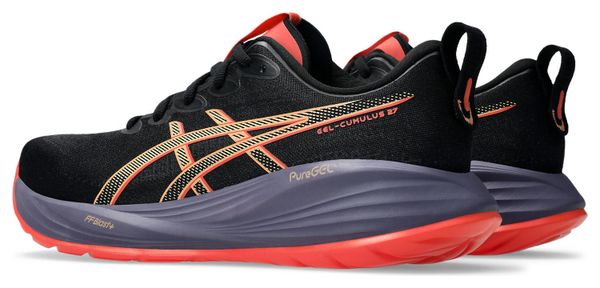 Chaussures Running Asics Gel-Cumulus 27 Noir/Corail Homme