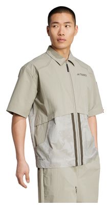 Chemise zippée adidas Terrex National Geographic Beige Homme