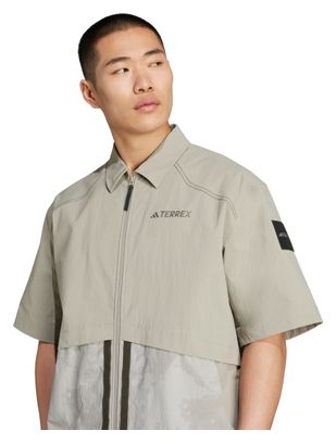Chemise zippée adidas Terrex National Geographic Beige Homme