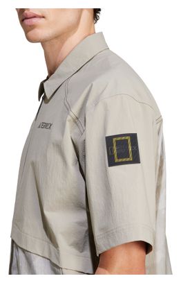 Chemise zippée adidas Terrex National Geographic Beige Homme