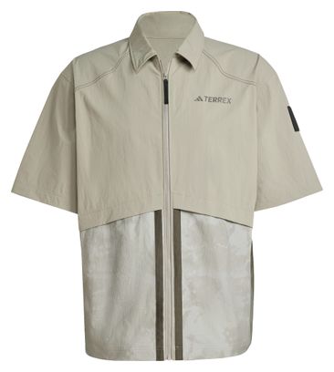 Chemise zippée adidas Terrex National Geographic Beige Homme