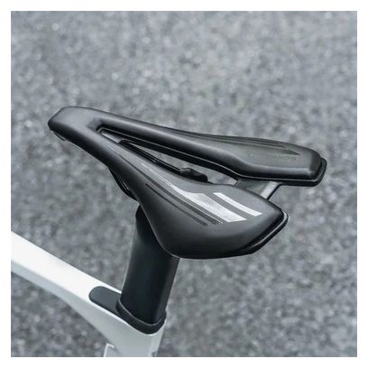 Selle de vélo creuse en cuir PU et éponge antichoc Rockbros- noir