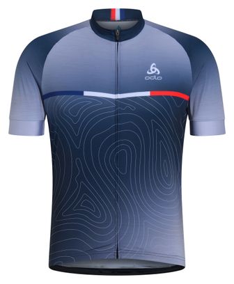 Maillot Manches Courtes Odlo Performance France - Bleu