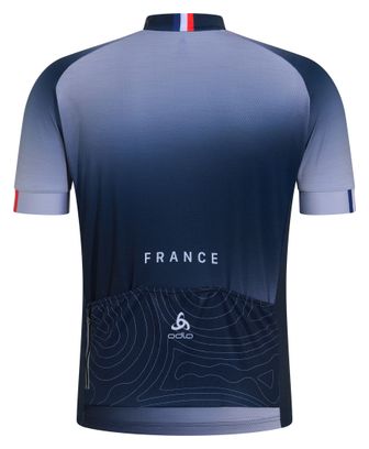 Maillot Manches Courtes Odlo Performance France - Bleu