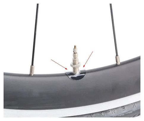 2er-Set transparente Presta-Ventil-Aufkleber – Anti-Reibungsschutz für Fahrradfelgen