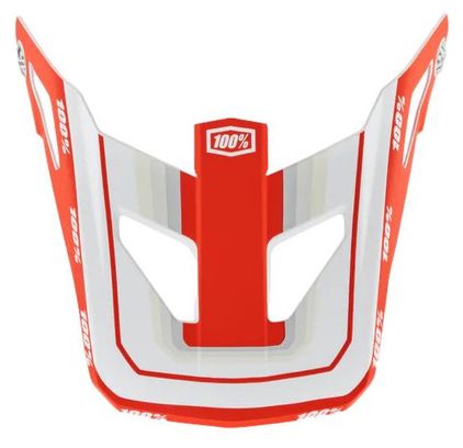 Visera de recambio para casco 100% Status rojo/blanco