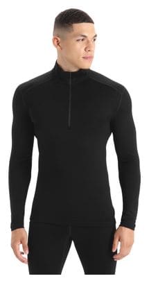 Baselayer Icebreaker 1/2 Zip Merino 260 Tech Noir