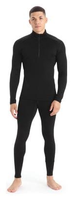 Baselayer Icebreaker 1/2 Zip Merino 260 Tech Noir