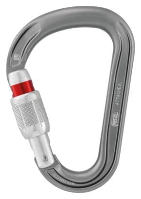 Schroefslot karabijnhaak Petzl Attache Grijs