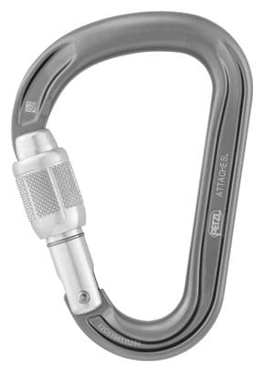 Schroefslot karabijnhaak Petzl Attache Grijs