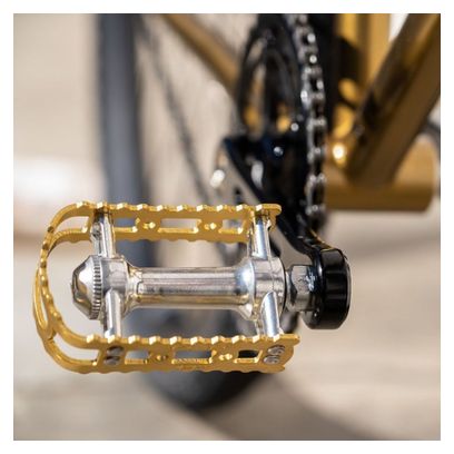 Pedales - Bm-7- Gold Alloy Body et Plate - 9/16 Inch Axle - Mks