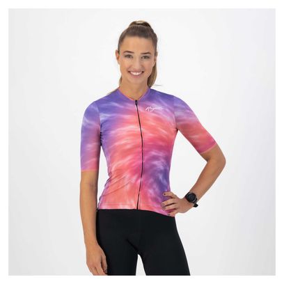 Maillot Manches Courtes Velo Rogelli Tie Dye - Femme