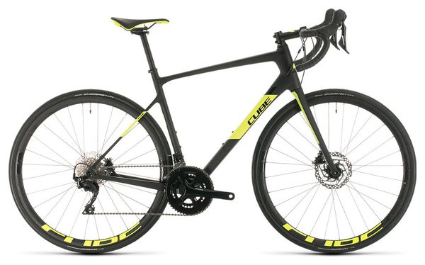 Vélo de Route Cube Attain GTC Race Shimano 105 11v Noir / Jaune 2020