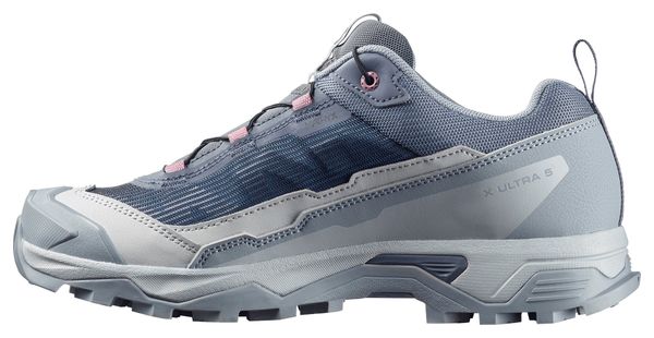 Zapatillas de senderismo Salomon X Ultra 5 azul/rosa para mujer