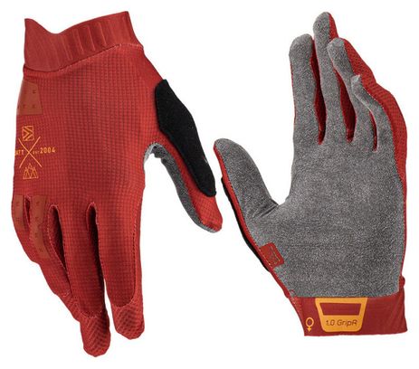 Guantes largos de mujer Leatt MTB 1.0 GripR Rojo