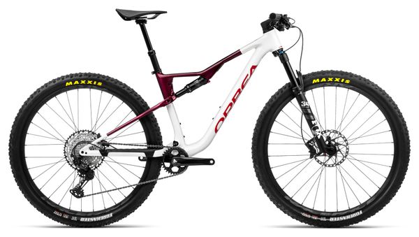 Orbea Oiz H10 MTB a sospensione completa Shimano XT 12S 29'' Bianco Chic Ombra Rosso Corallo 2023